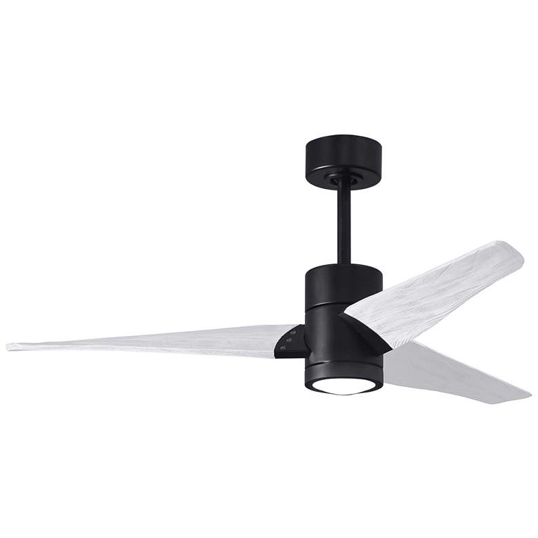 Image 1 52" Matthews Super Janet LED Black and White Ceiling Fan