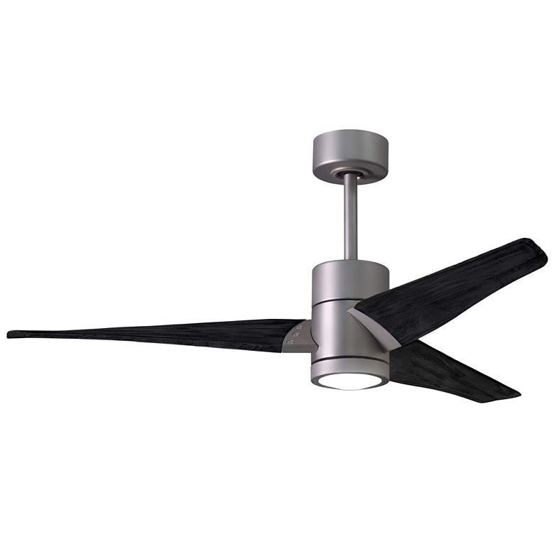 Image 1 52 inch Matthews Super Janet LED Black Silver 3-Blade Ceiling Fan