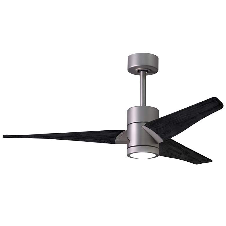 Image 1 52" Matthews Super Janet LED Black Silver 3-Blade Ceiling Fan