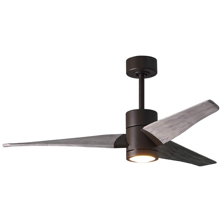 Image 1 52 inch Matthews Super Janet LED Bronze Barnwood Ceiling Fan