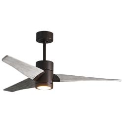 52" Matthews Super Janet LED Bronze Barnwood Ceiling Fan