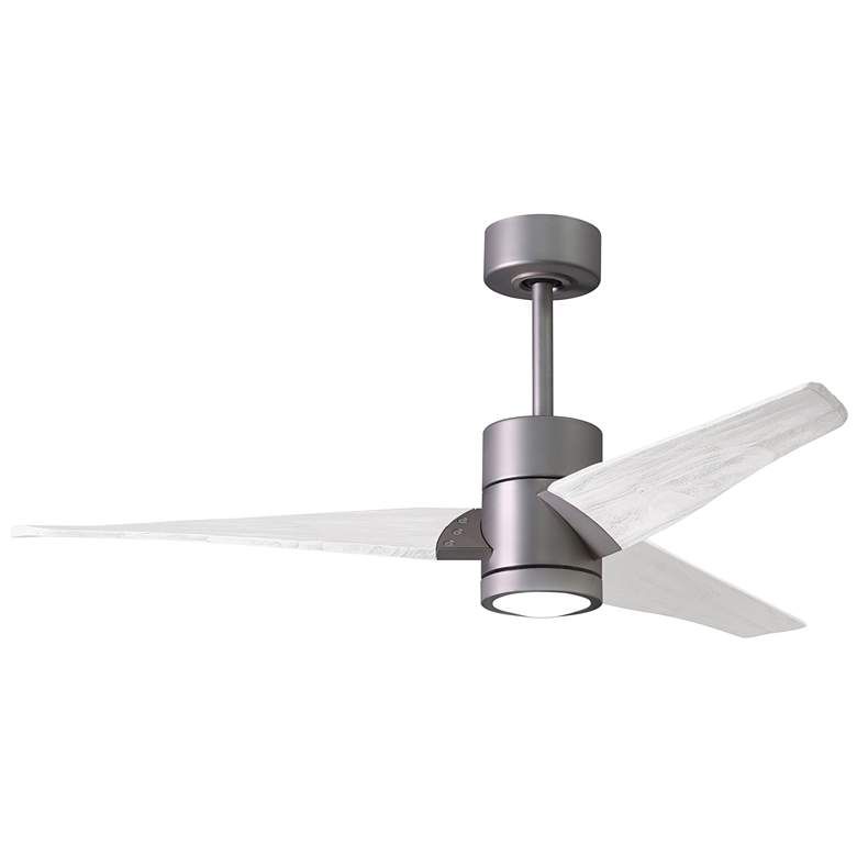 Image 1 52 inch Matthews Super Janet LED Silver White 3-Blade Ceiling Fan