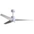 52" Matthews Super Janet LED White and Barnwood 3-Blade Ceiling Fan