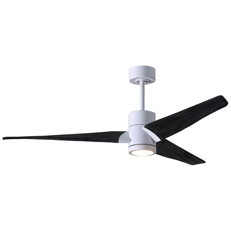 Image 1 52 inch Matthews Super Janet LED White and Black 3-Blade Ceiling Fan