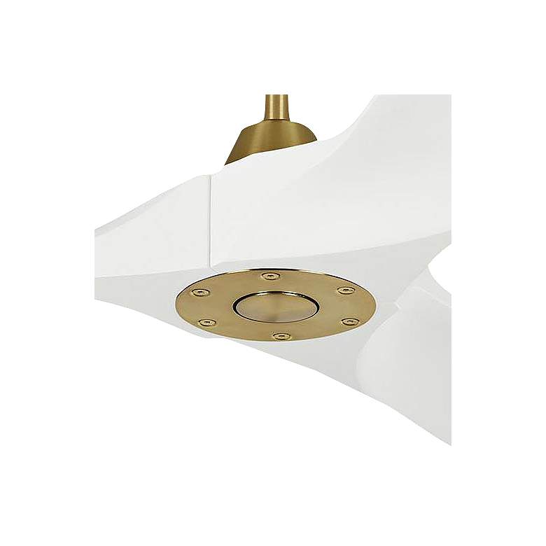 Image 3 52" Maverick II Brass White DC Ceiling Fan with Remote more views