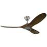 52" Maverick II Brushed Steel Damp Ceiling Fan with Remote