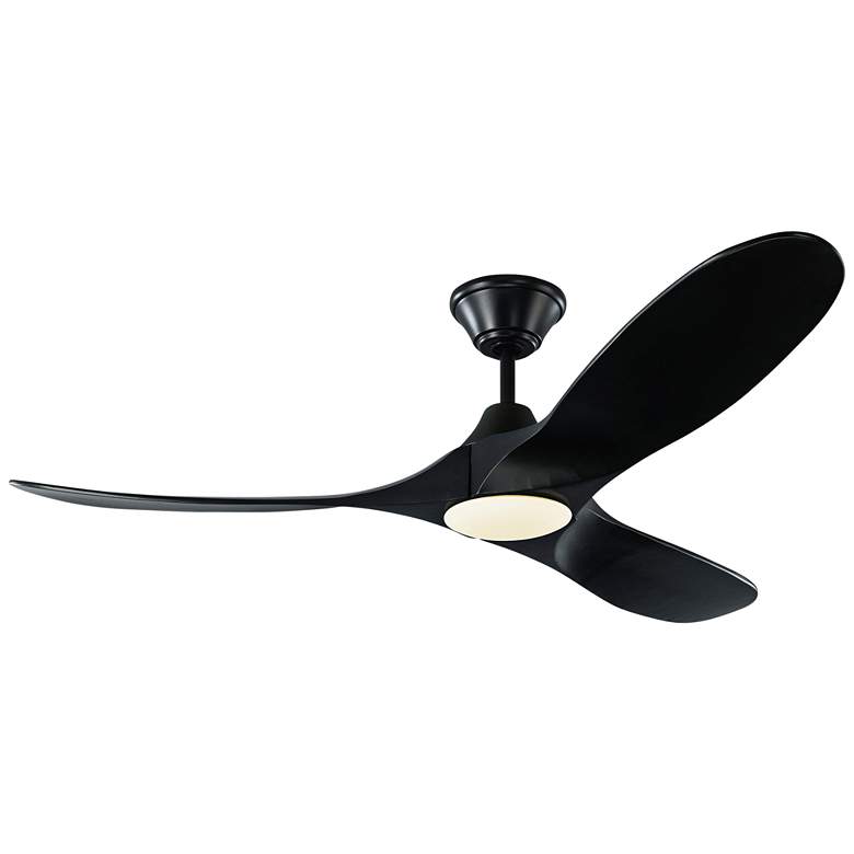 Image 2 52" Maverick II Matte Black LED Ceiling Fan with Remote