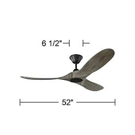 Image4 of 52" Maverick II Pewter Damp Ceiling Fan with Remote more views