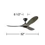 52" Maverick II Pewter Damp Ceiling Fan with Remote