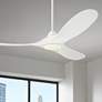 52" Maverick Matte White LED Ceiling Fan With Remote