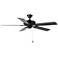 52" Maxim Basic-Max Black and Walnut Ceiling Fan with Pull Chain