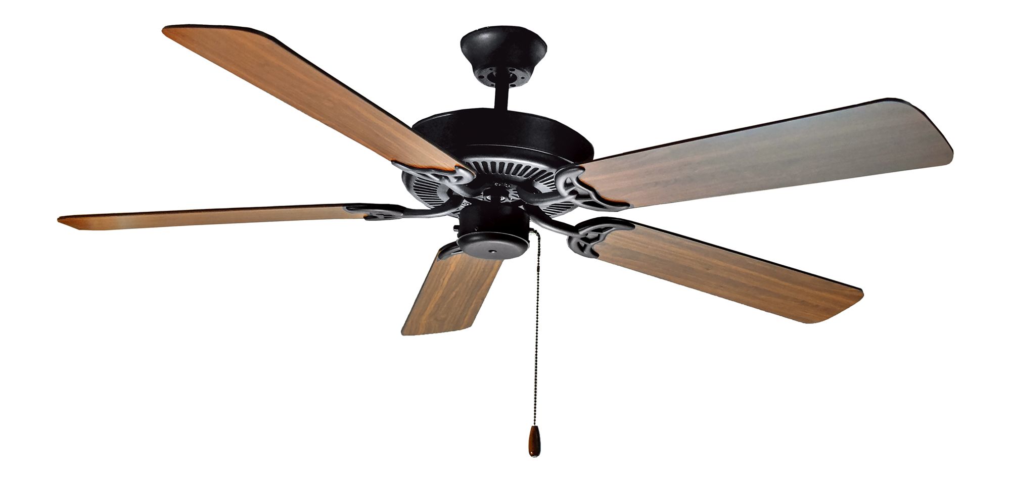 Image 2 52" Maxim Basic-Max Black and Walnut Ceiling Fan with Pull Chain more views
