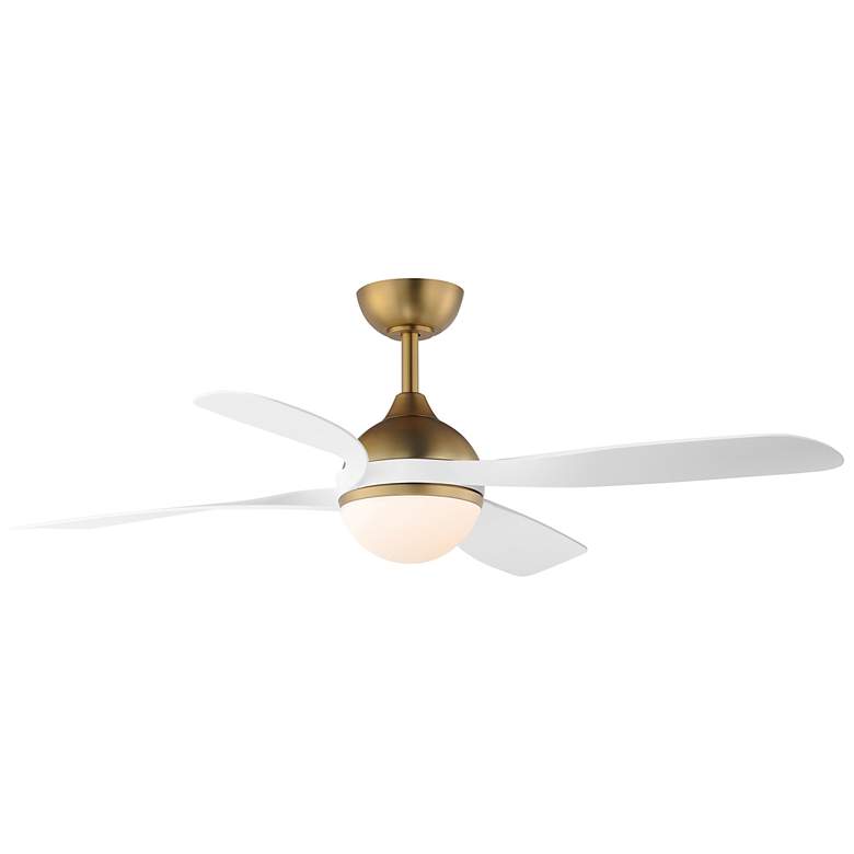 Image 1 52" Maxim Bola Natural Aged Brass Indoor Fan w LED Light Kit