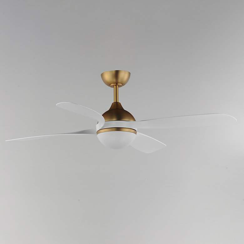 Image 3 52" Maxim Bola Natural Aged Brass Indoor Fan w LED Light Kit more views