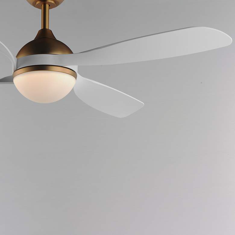 Image 4 52" Maxim Bola Natural Aged Brass Indoor Fan w LED Light Kit more views