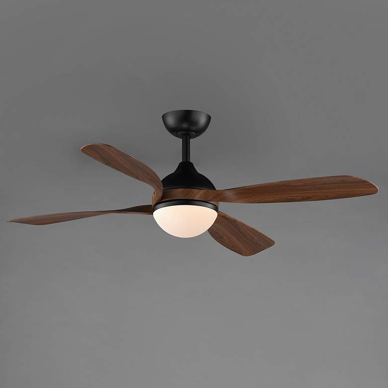 Image 3 52" Maxim Bola Walnut/Black Indoor Fan w LED Light Kit more views