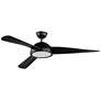 52" Maxim Cupola Black Finish 3-Blade LED Ceiling Fan