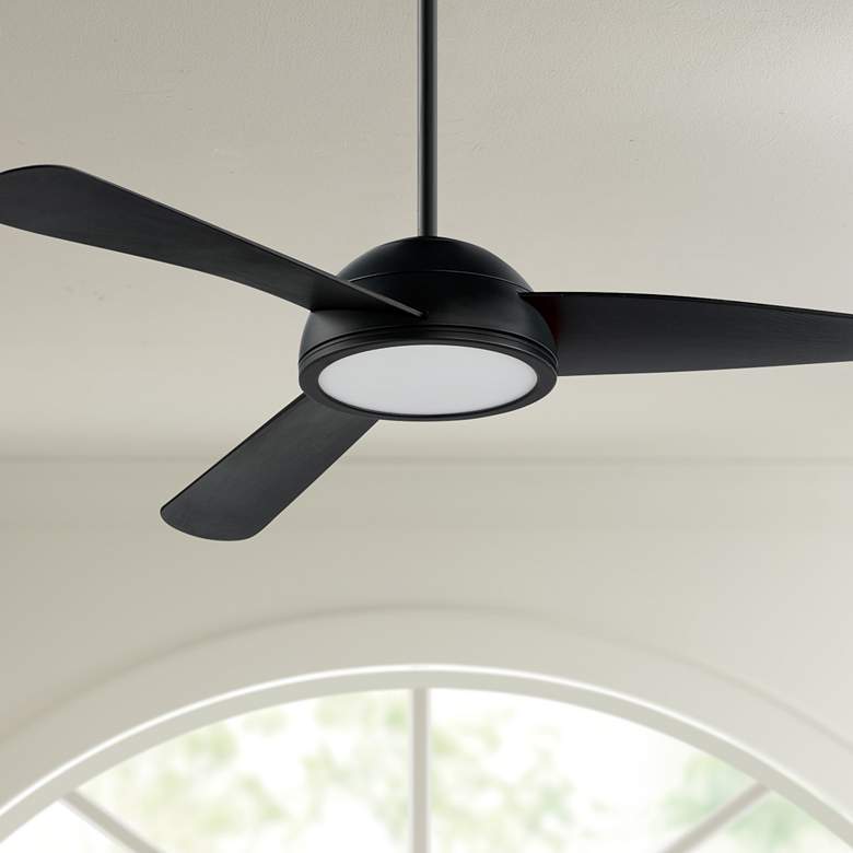 Image 1 52" Maxim Cupola Black Finish 3-Blade LED Ceiling Fan