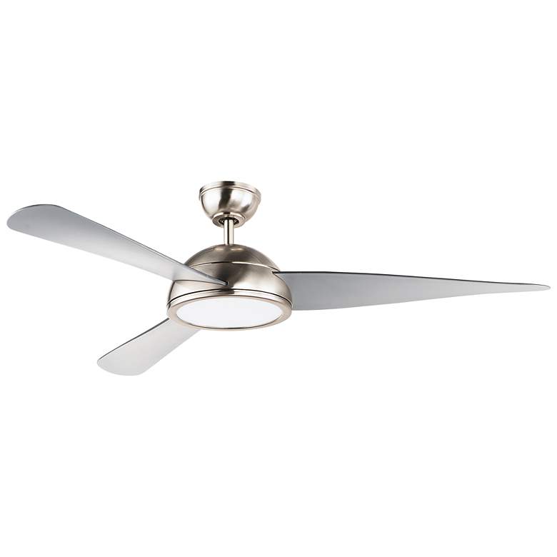 Image 1 52" Maxim Cupola Brushed Nickel Finish 3-Blade LED Ceiling Fan