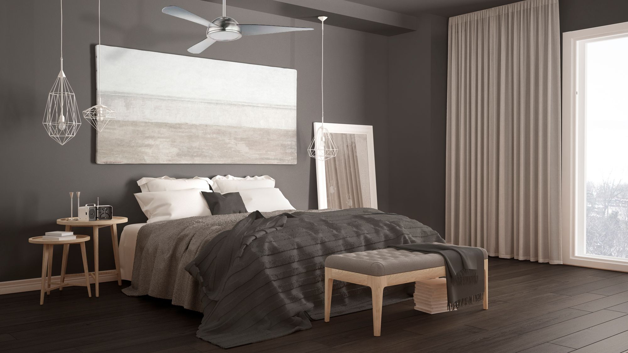 52" Maxim Cupola Brushed Nickel Finish 3-Blade LED Ceiling Fan