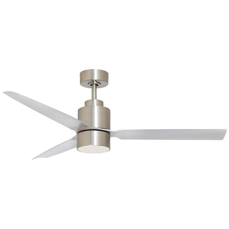 Image 1 52" Maxim Falcon AC Damp Satin Nickel In/Out Fan w LED Light Kit