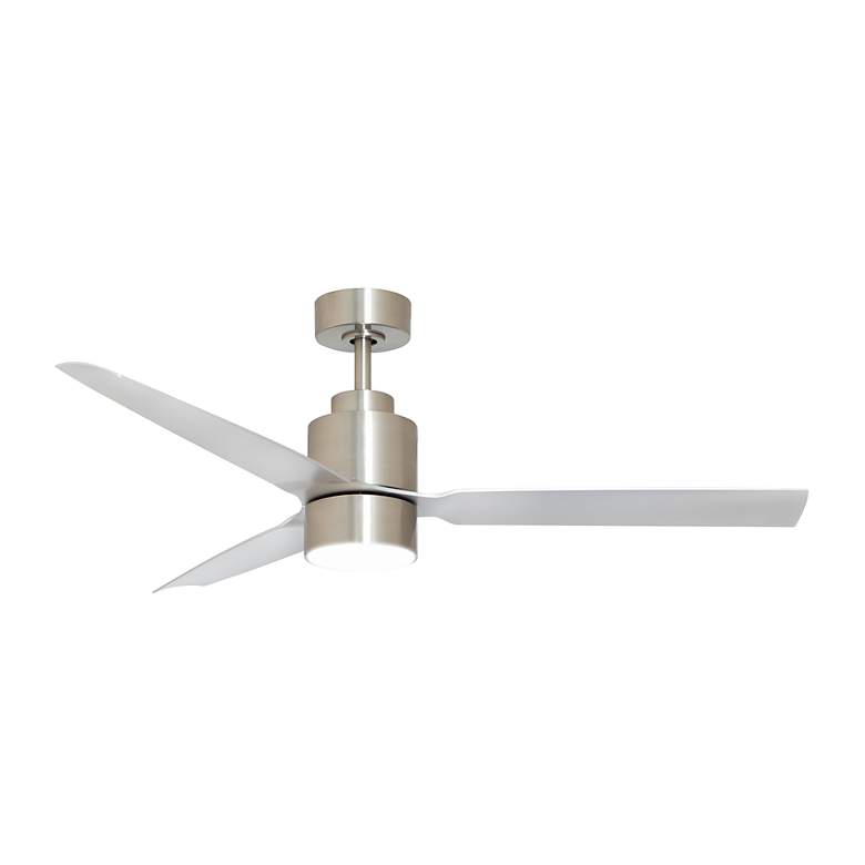 Image 2 52" Maxim Falcon AC Damp Satin Nickel In/Out Fan w LED Light Kit more views