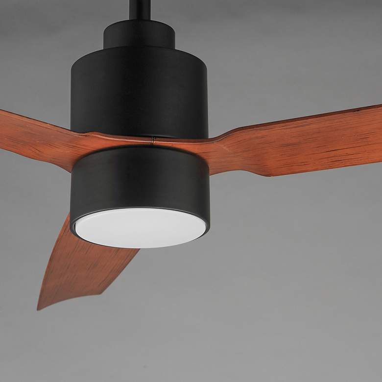 Image 3 52" Maxim Falcon DC Black/Walnut Indoor/Outdoor Fan w LED Light Kit more views