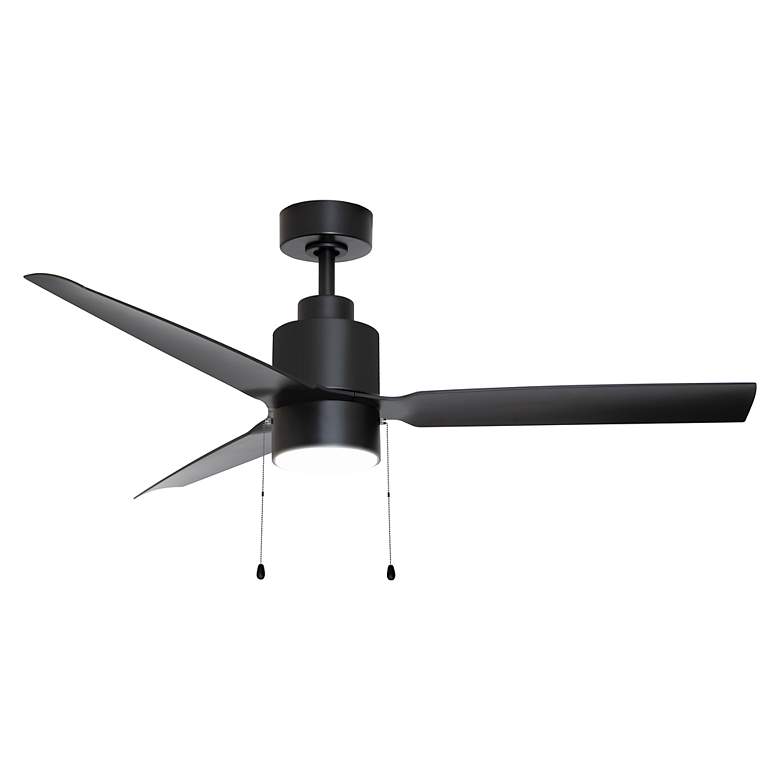 Image 2 52" Maxim Falcon Pull Chain Black In/Outdoor Fan w LED Light more views