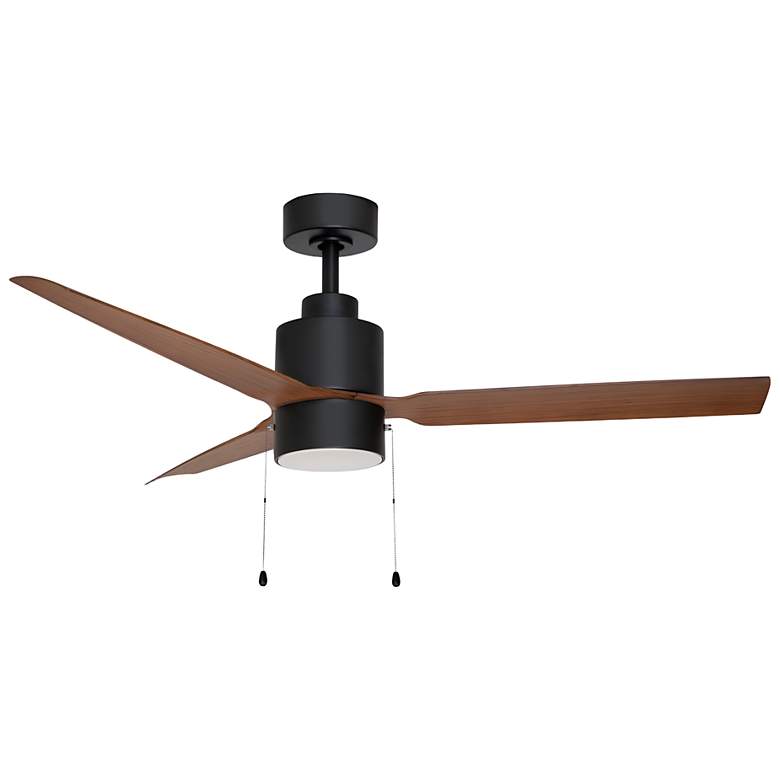 Image 1 52" Maxim Falcon Pull Chain Black/Walnut In/Outdoor Fan w LED Light
