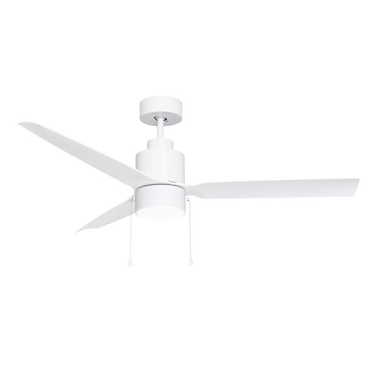 Image 2 52" Maxim Falcon Pull Chain Matte White In/Outdoor Fan w LED Light more views