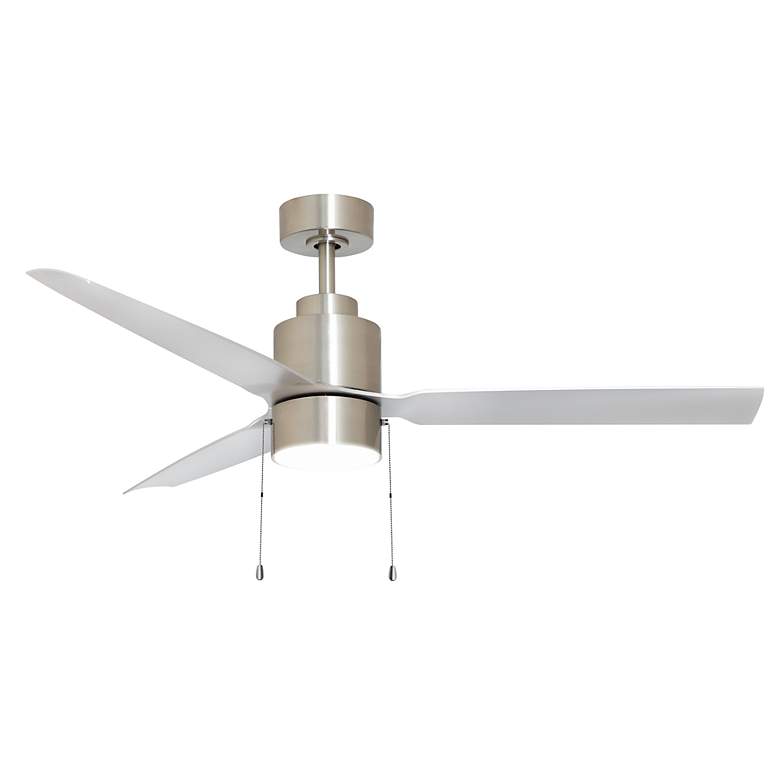 Image 2 52" Maxim Falcon Pull Chain Satin Nickel In/Outdoor Fan w LED Light more views