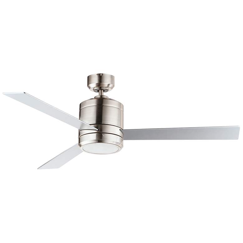 Image 1 52 inch Maxim Tanker LED Brushed Nickel Finish Outdoor 3-Blade Ceiling Fan