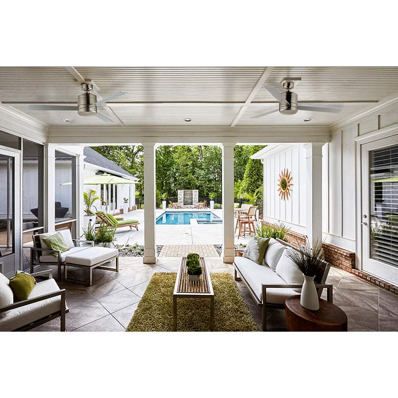 Image 6 52" Maxim Tanker Satin Nickel LED Ceiling Fan more views