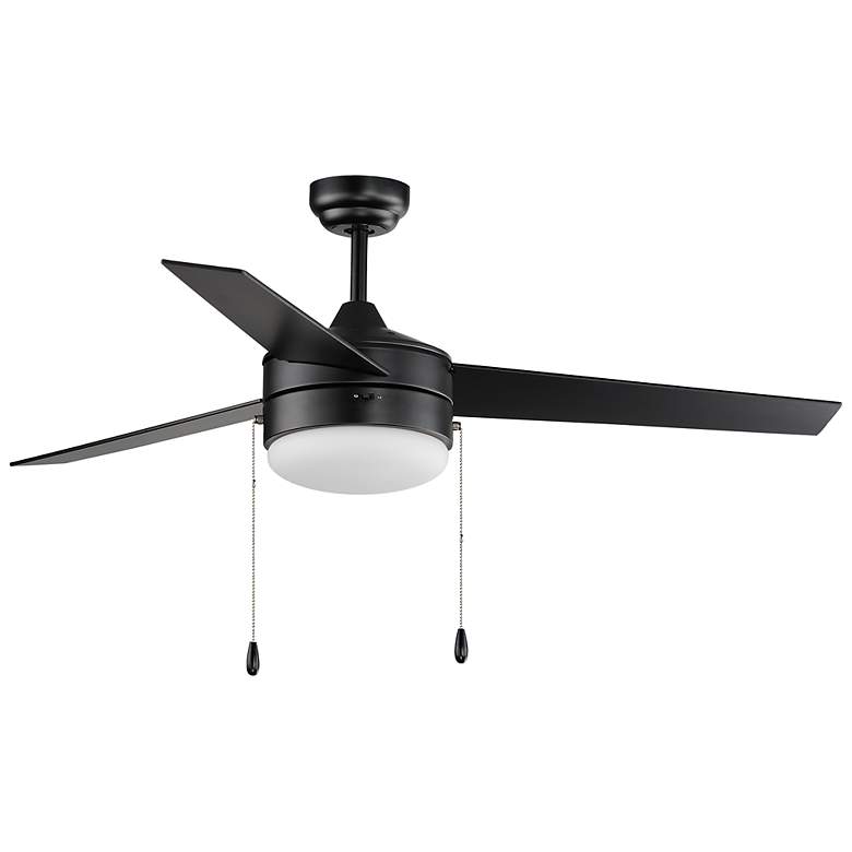 Image 1 52" Maxim Trio LED 3-Blade Black Finish Hugger Pull Chain Ceiling Fan