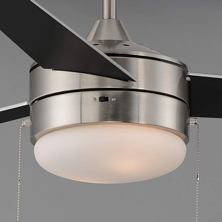 Image 4 52" Maxim Trio Satin Nickel and Black LED Ceiling Fan more views