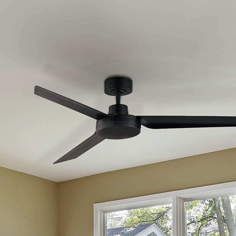 Image 1 52" Maxim Ultra Slim Matte Black Ceiling Fan