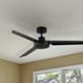 1_52" Maxim Ultra Slim Matte Black Ceiling Fan