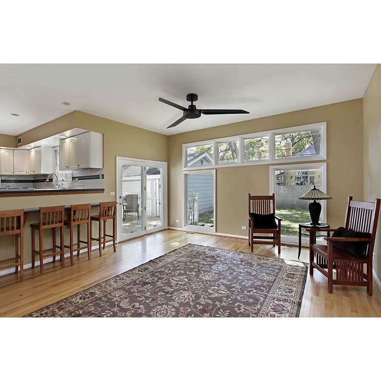 Image 7 52" Maxim Ultra Slim Matte Black Ceiling Fan more views