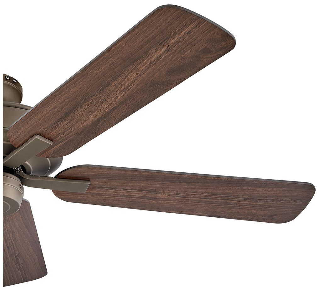52" Metro Metallic Bronze Smart Ceiling Fan w/ Walnut Blades
