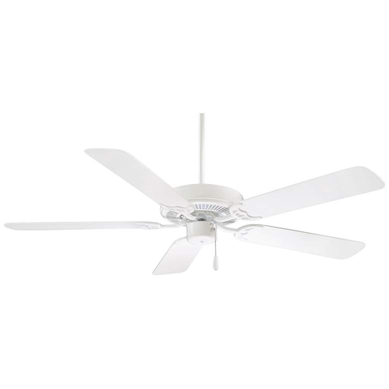 Image 1 52" Minka Aire 5-Blade White Finish Ceiling Fan with Pull Chain