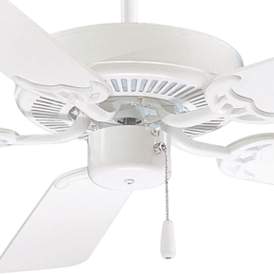 Image2 of 52" Minka Aire 5-Blade White Finish Ceiling Fan with Pull Chain more views