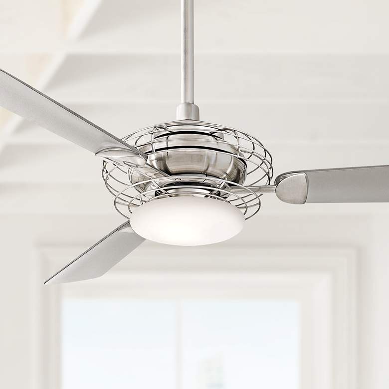 Image 1 52" Minka Aire Acero™ Steel and Nickel Ceiling Fan