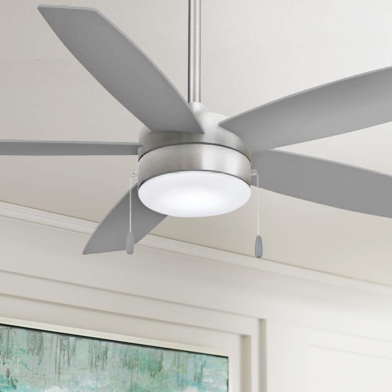 Image 1 52" Minka Aire Airetor Brushed Nickel LED Ceiling Fan
