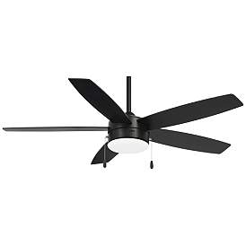 Image2 of 52" Minka Aire Airetor Coal Black LED Ceiling Fan with Pull Chain