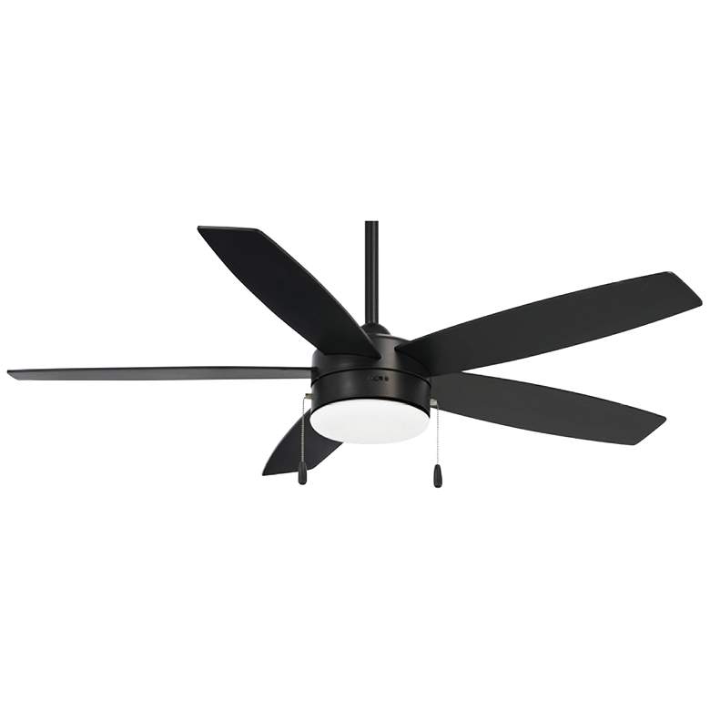 Image 2 52 inch Minka Aire Airetor Coal Black LED Ceiling Fan with Pull Chain
