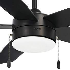 Image3 of 52" Minka Aire Airetor Coal Black LED Ceiling Fan with Pull Chain more views