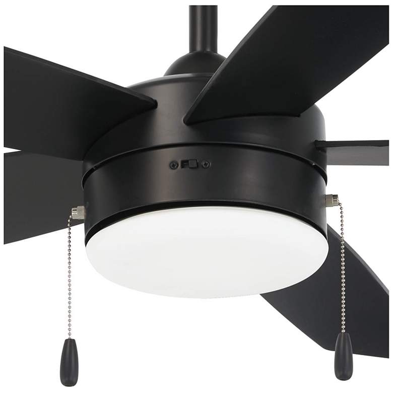 Image 3 52 inch Minka Aire Airetor Coal Black LED Ceiling Fan with Pull Chain more views