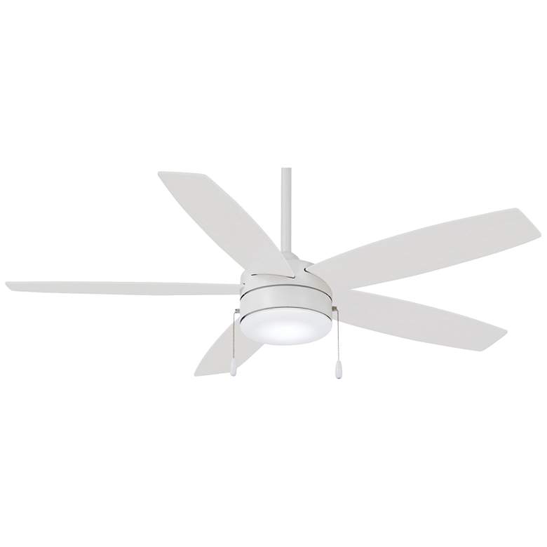 Image 2 52" Minka Aire Airetor Flat White LED Ceiling Fan with Pull Chain