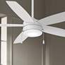52" Minka Aire Airetor Flat White LED Ceiling Fan with Pull Chain