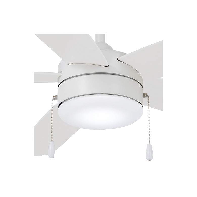 Image 3 52 inch Minka Aire Airetor Flat White LED Ceiling Fan with Pull Chain more views